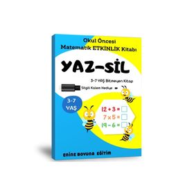 Okul Öncesi Matematik Etkinlik Yaz-Sil Kitabı Enine Boyuna Eğitim