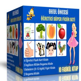 Okul Öncesi Öğretici SÜPER Figür Seti 10 Fasikül Kitap Enine Boyuna Eğitim