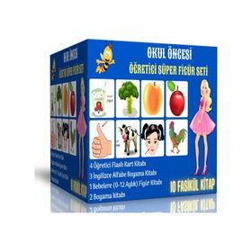 Okul Öncesi Öğretici SÜPER Figür Seti 10 Fasikül Kitap Enine Boyuna Eğitim