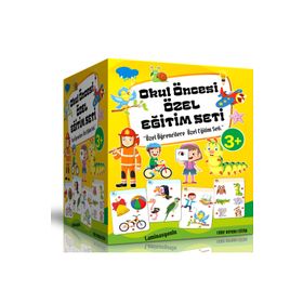 Okul Öncesi Özel Eğitim Seti 4 Süper Kitap Laminasyonlu Enine Boyuna Eğitim
