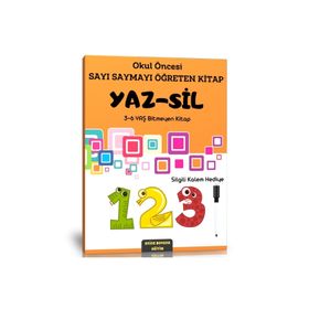 Okul Öncesi Sayı Saymayı Öğreten Yaz Sil Kitabı