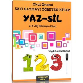 Okul Öncesi Sayı Saymayı Öğreten Yaz Sil Kitabı