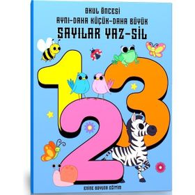 Okul Öncesi Sayılar Yaz-Sil Kalem Hediyeli Enine Boyuna Eğitim