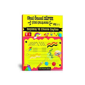 Okul Öncesi Süper Çizgi Çalışması Kitabı Enine Boyuna Eğitim