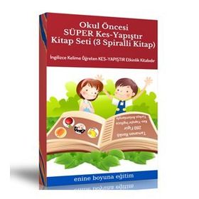 Okul Öncesi Süper Kes Yapıştır Kitap Seti 3 Spiralli Kitap