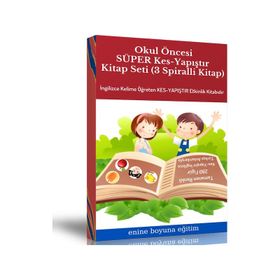 Okul Öncesi Süper Kes Yapıştır Kitap Seti 3 Spiralli Kitap