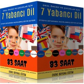 Okul Öncesi ve Çocuklar İçin 7 Yabancı Dil Eğitim Seti
