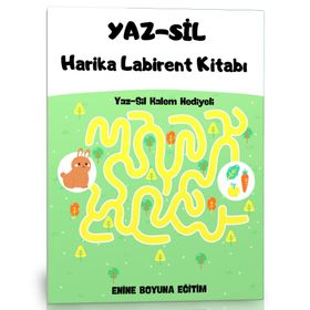 Okul Öncesi YAZ-SİL Harika Labirent Kitabı Enine Boyuna Eğitim