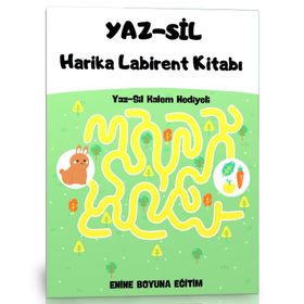 Okul Öncesi YAZ-SİL Harika Labirent Kitabı Enine Boyuna Eğitim
