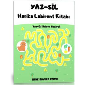 Okul Öncesi YAZ-SİL Harika Labirent Kitabı Enine Boyuna Eğitim