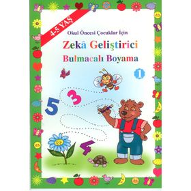 Okul Öncesi - Zeka Geliştirici Bulmacalı Boyama 1 - Asım Uysal Mürşide Uysal