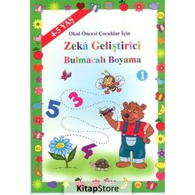 Okul Öncesi - Zeka Geliştirici Bulmacalı Boyama 1 - Asım Uysal Mürşide Uysal