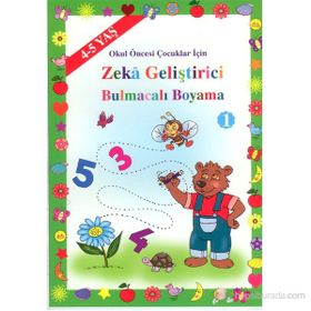 Okul Öncesi - Zeka Geliştirici Bulmacalı Boyama 1 - Asım Uysal Mürşide Uysal