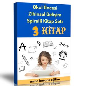 Okul Öncesi Zihinsel Gelişim Spiralli Kitap Seti 3 Spiralli Kitap