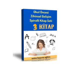 Okul Öncesi Zihinsel Gelişim Spiralli Kitap Seti 3 Spiralli Kitap
