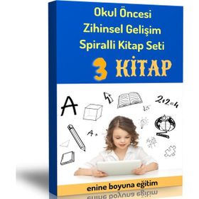 Okul Öncesi Zihinsel Gelişim Spiralli Kitap Seti 3 Spiralli Kitap