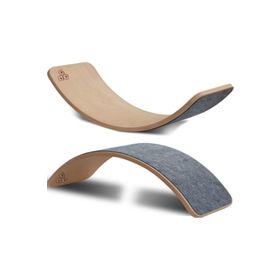 Okul Oyuncak Wavy Board Ahşap Naturel Renkli Keçeli Denge Tahtası