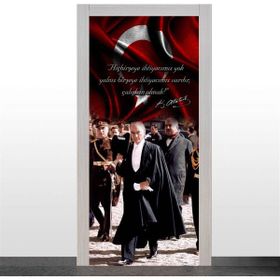 Okularenkkat Beyaz Bayrak ve Atatürk Kapı Giydirme