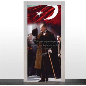 Okularenkkat Beyaz Bayrak ve Atatürk Kapı Giydirme