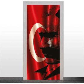 Okularenkkat Beyaz Bayrak ve Atatürk Kapı Giydirme