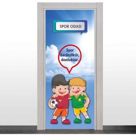 Okularenkkat Spor Odası Beyaz Kapı Giydirme