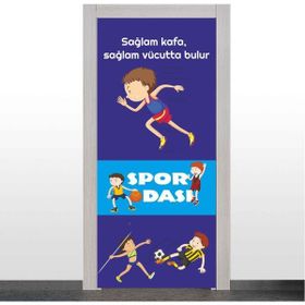 Okularenkkat Spor Odası Beyaz Kapı Giydirme