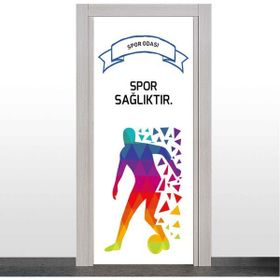 Okularenkkat Spor Odası Siyah Kapı Giydirme