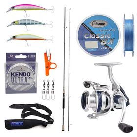 Okuma Azaki Spin 274 cm 12-35 gr 2 Parça Spin Kamışı + Okuma ARIA-3000A Painting Silver 1BB Olta Makinesi Spin Olta Seti