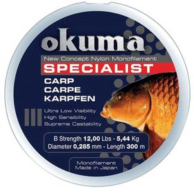 Okuma Carp 300 mt 12,00 lb 5,45 kg 0,28.5 mm Camou Misina