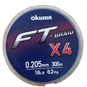 Okuma Ft-4 Braided Line 300 mt 0,330 mm Grey Örgü İp