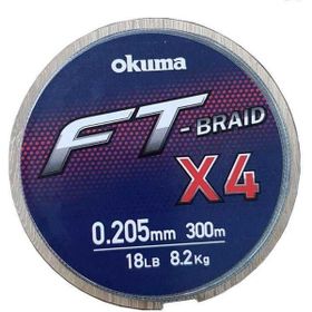 Okuma Ft-4 Braided Line 300 mt 0,330 mm Grey Örgü İp