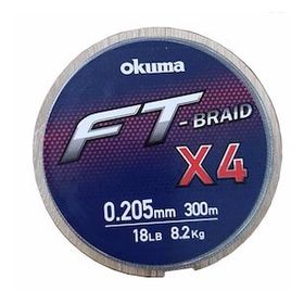 Okuma Ft-4 Braided Line 300 mt Grey Örgü İp Misina