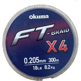 Okuma FT-Braided X4 Line 300 m 0.16 mm Grey Örgü İp Misina
