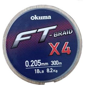Okuma FT-Braided X4 Line 300 m 0.20 mm Grey Örgü İp Misina