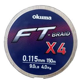 Okuma FT-X4 Braided Line 150 mt 0.165 mm Grey Örgü İp Olta Misinası