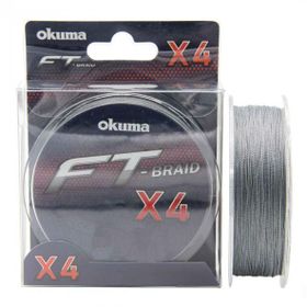 Okuma FT-x4 Braided Line 300 mt 0.13 mm Grey Örgü İp Olta Misinası