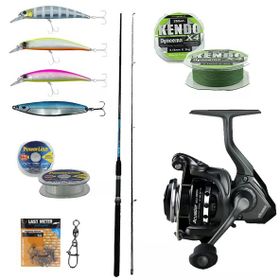 Okuma G-Power Spin 8' 240 cm 15-40 gr 2 Parça Spin Kamışı + Okuma Acuador ACU-4000A 3+1BB Olta Makinesi Spin Olta Seti
