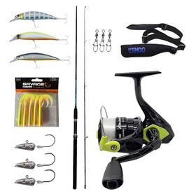 Okuma G-Power Spin 8' 240 cm 15-40 gr 2 Parça Spin Kamışı + Okuma Fin Chaser X FNX-40NG Blue 1BB Olta Makinesi Levrek-Çipura Spin Olta Seti