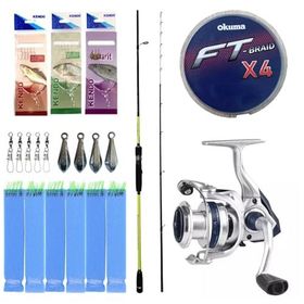 Okuma Orata 202 CM 150-200 GR 2 Parça Tekne Olta Kamışı +Okuma Aria 6000A Olta Makinesi