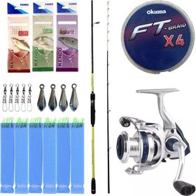 Okuma Orata 202 CM 150-200 GR 2 Parça Tekne Olta Kamışı +Okuma Aria 6000A Olta Makinesi