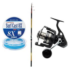 Okuma Savant Surf 420 cm 5 Parça Surf Kamışı + Savage Gear SGS8 8000 FD 8+1BB Olta Makinesi
