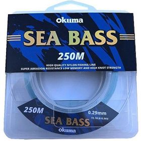 Okuma Sea Bass Nylon Moss 250 mt 0.41 mm Green Color Olta Misinası