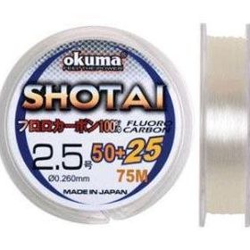 Okuma Shotai Fluorocarbon 75 m 0,330 mm Şeffaf Misina