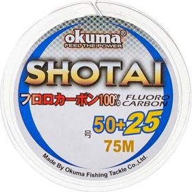 Okuma Shotai Fluorocarbon 75 m 0,330 mm Şeffaf Misina