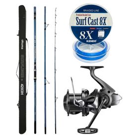 Okuma Surfliner+ Surf 420 cm 3 Parça Olta Kamışı + Shimano Aerlex XTC 14000 Makina