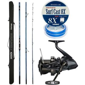 Okuma Surfliner+ Surf 420 cm 3 Parça Olta Kamışı + Shimano Speedmaster 14000 XTD Makina