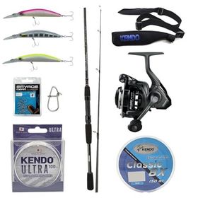 Okuma Wave Power 2.74 cm 7-30 gr 2 Parça Spin Kamışı + Okuma Acuador ACU-4000A 3+1BB Olta Makinesi Spin Olta Seti