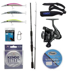 Okuma Wave Power 2.74 cm 7-30 gr 2 Parça Spin Kamışı + Okuma Acuador ACU-4000A 3+1BB Olta Makinesi Spin Olta Seti