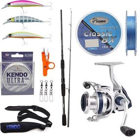 Okuma Wave Power 2.74 cm 7-30 gr 2 Parça Spin Kamışı + Okuma Aria-3000A Painting Silver 1BB Olta Makinesi Spin Olta Seti