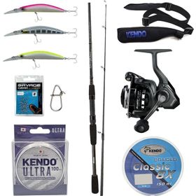 Okuma Wave Power 8'0 2.44 cm 15-40 gr 2 Parça Spin Kamışı + Okuma Acuador ACU-4000A 3+1BB Olta Makinesi Olta Seti